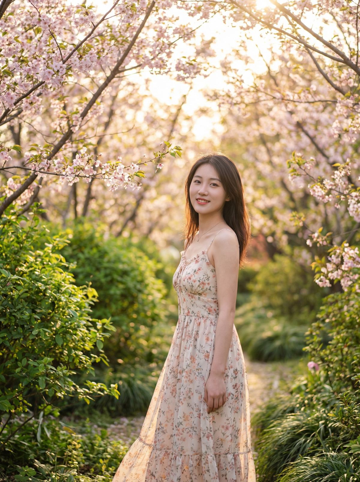 探花视频：春日樱花写真拍摄花絮